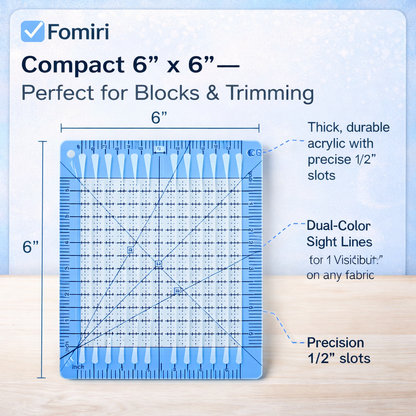Fomiri Precision-Grip Quilt Ruler – Non-Slip & Laser Cut