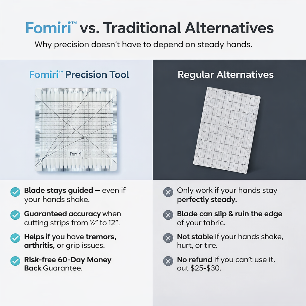 Fomiri Precision-Grip Quilt Ruler – Non-Slip & Laser Cut