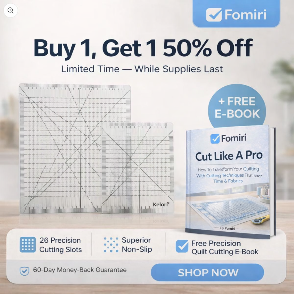 Fomiri Precision-Grip Quilt Ruler – Non-Slip & Laser Cut