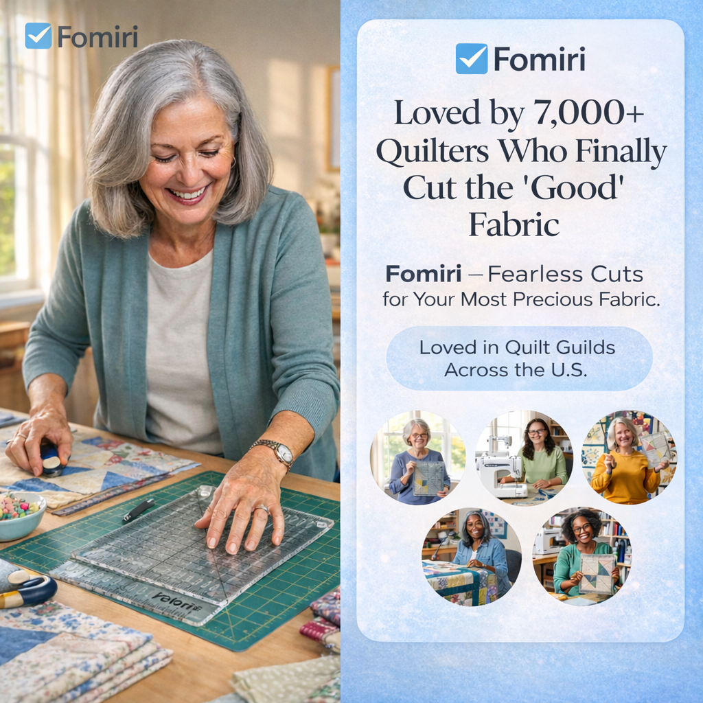Fomiri Precision-Grip Quilt Ruler – Non-Slip & Laser Cut